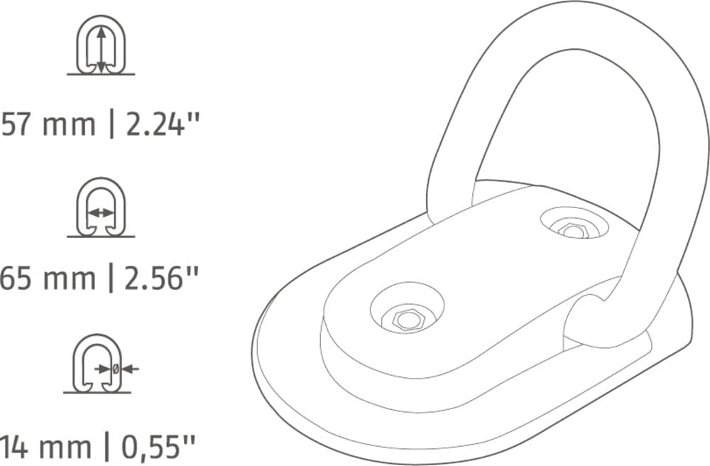 ABUS - Wall Anchor - WBA75 Granit B/SB Wall anchor