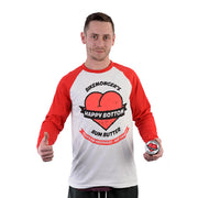 Happy Bottom Bum Butter Baseball Shirt Red/White XXL