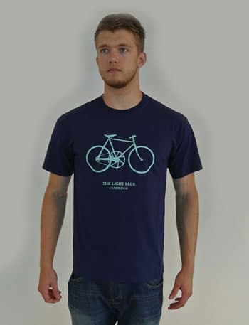 Light Blue Sport Old Bike T-Shirt Navy Blue Md