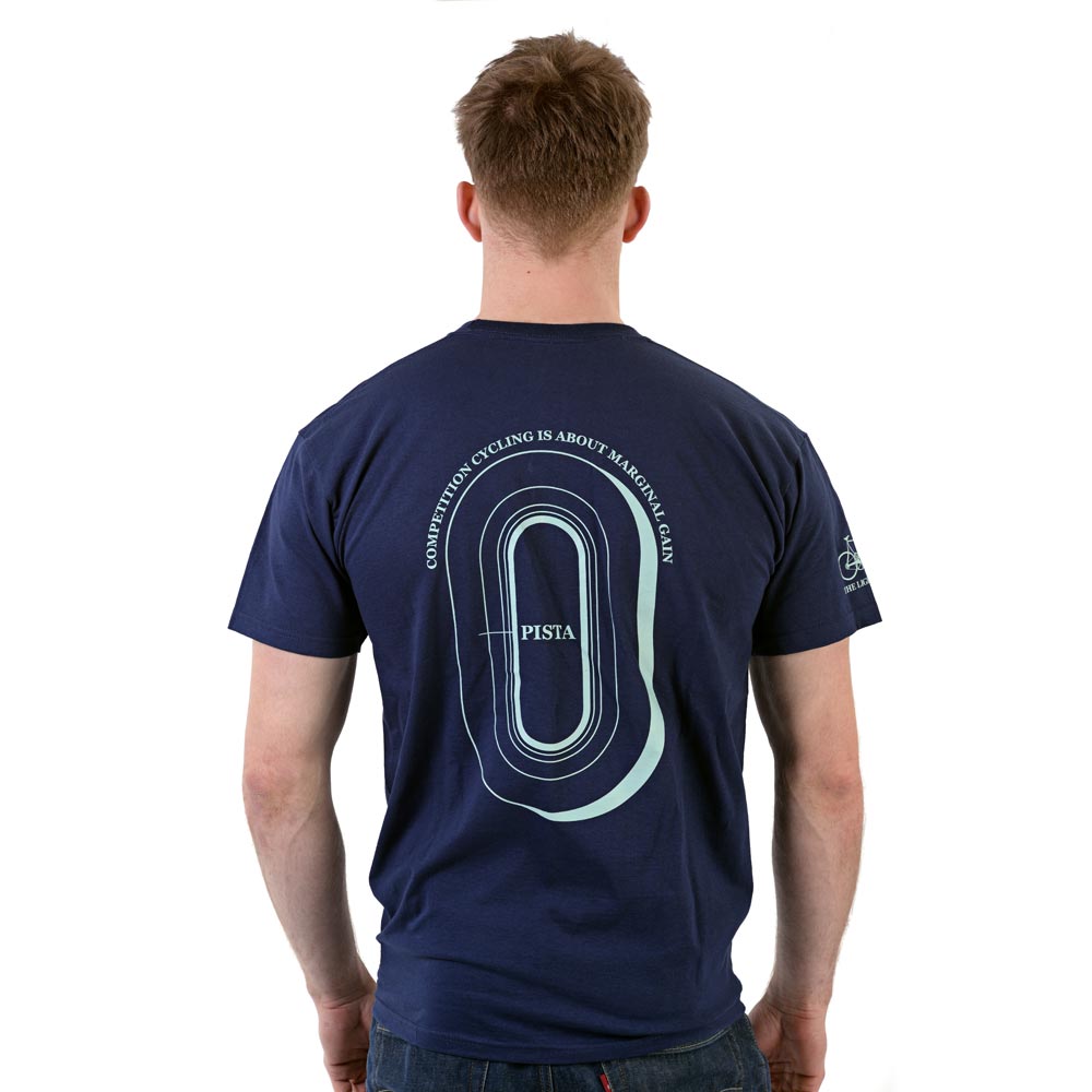 Light Blue Sport Pista T-Shirt Navy Blue Large