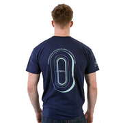 Light Blue Sport Pista T-Shirt Navy Blue Large