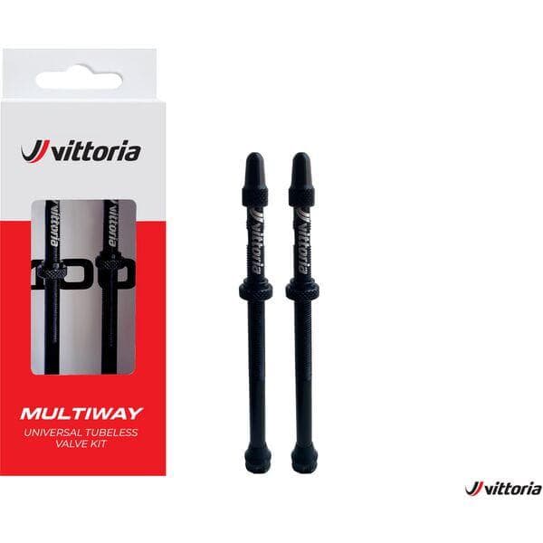 Load image into Gallery viewer, Vittoria Vittoria Multiway tubeless valve alloy black 60mm (2 pcs)
