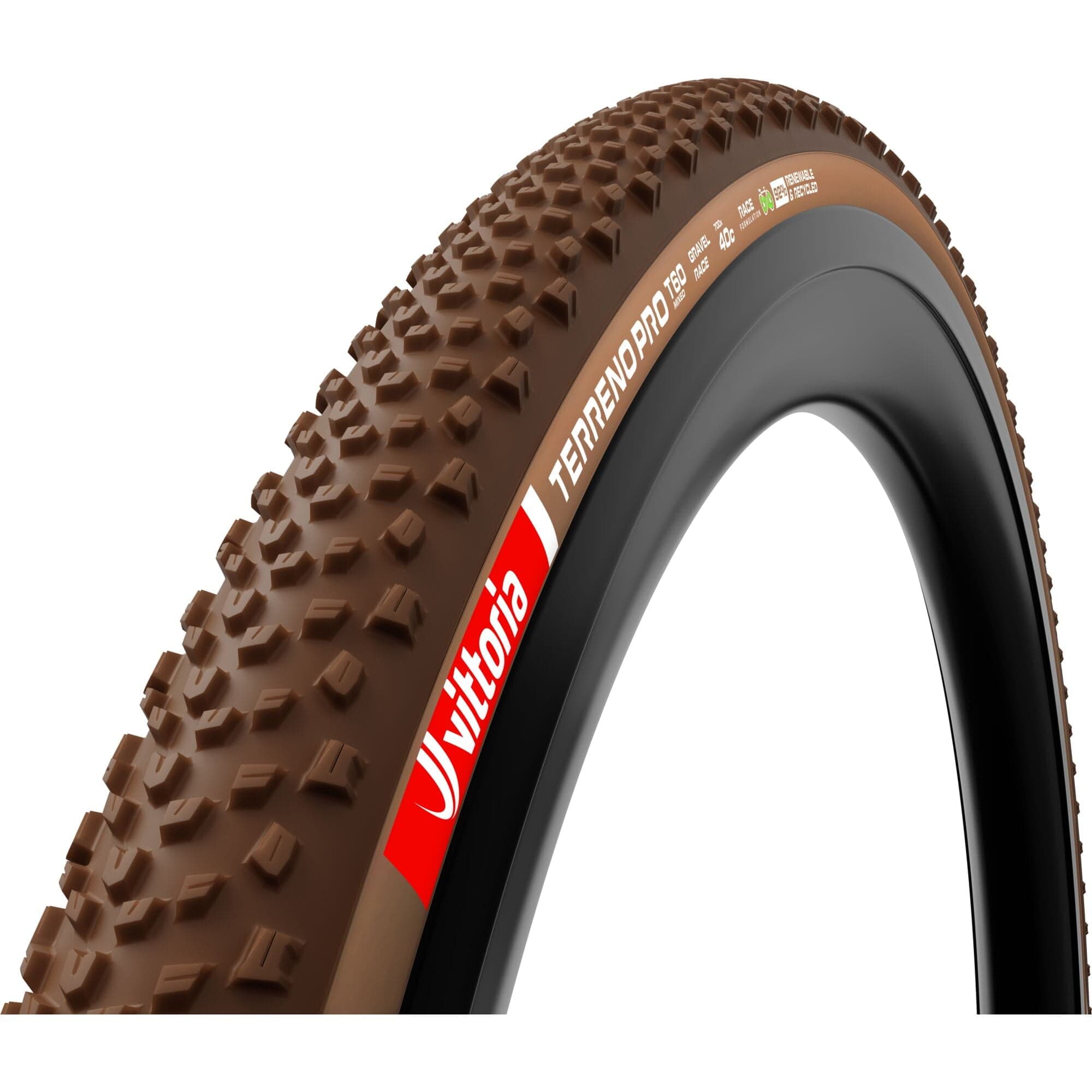 Vittoria Terreno Pro T60 Mixed 700x40c Gravel Race Natural Brown Tubeless Ready Tyre