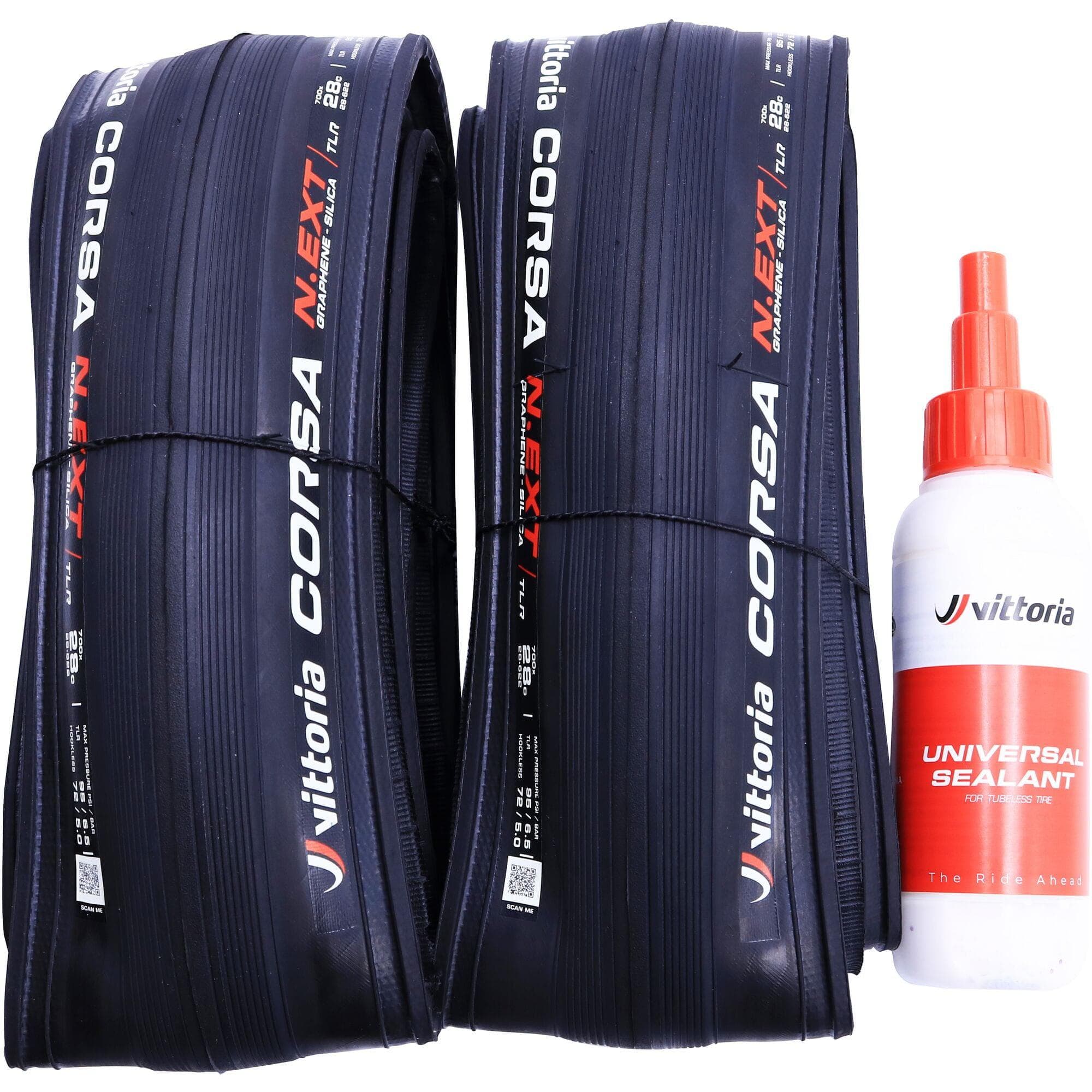 Vittoria Corsa N.EXT 700x28c TLR Twin Pack with Sealant 80ml