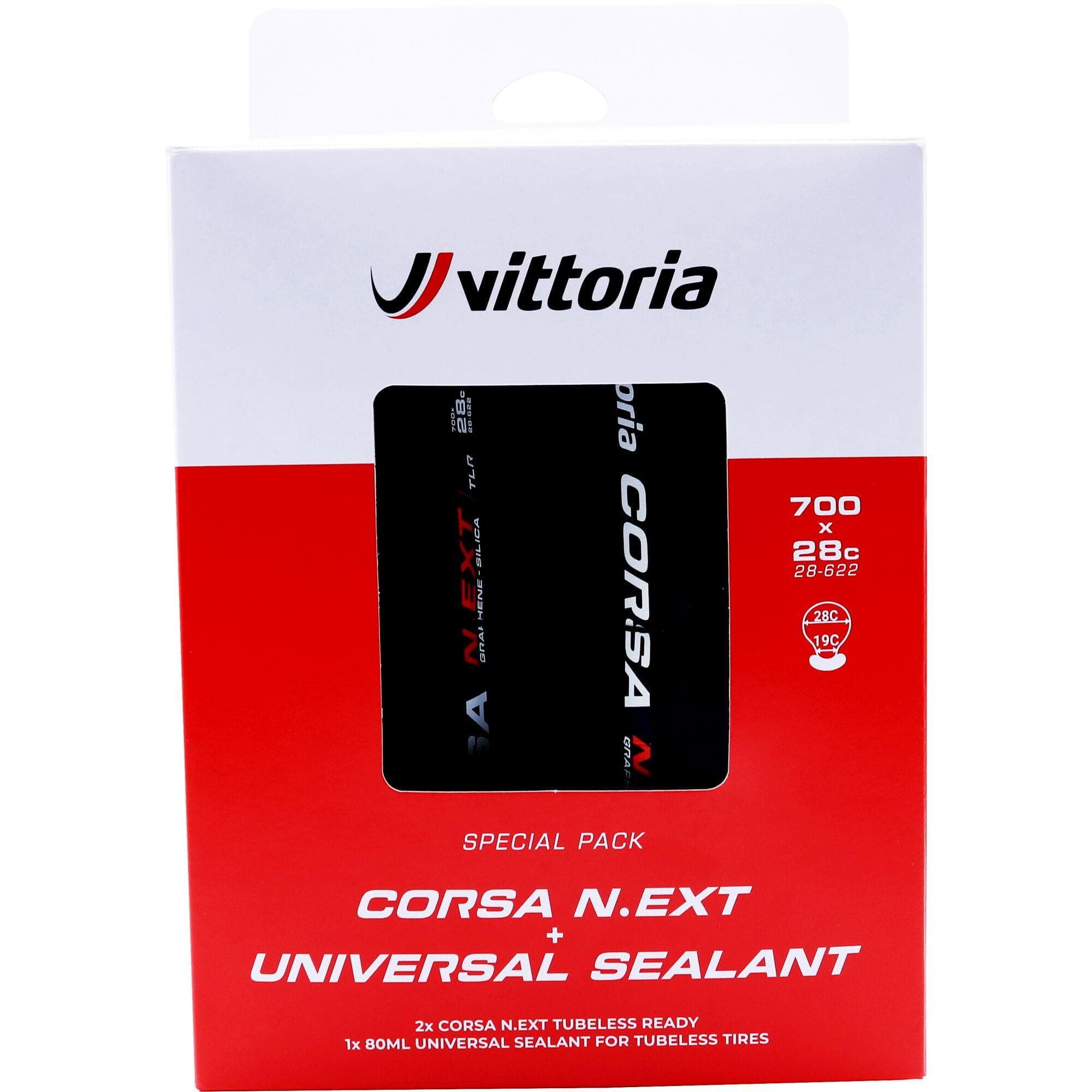 Vittoria Corsa N.EXT 700x28c TLR Twin Pack with Sealant 80ml