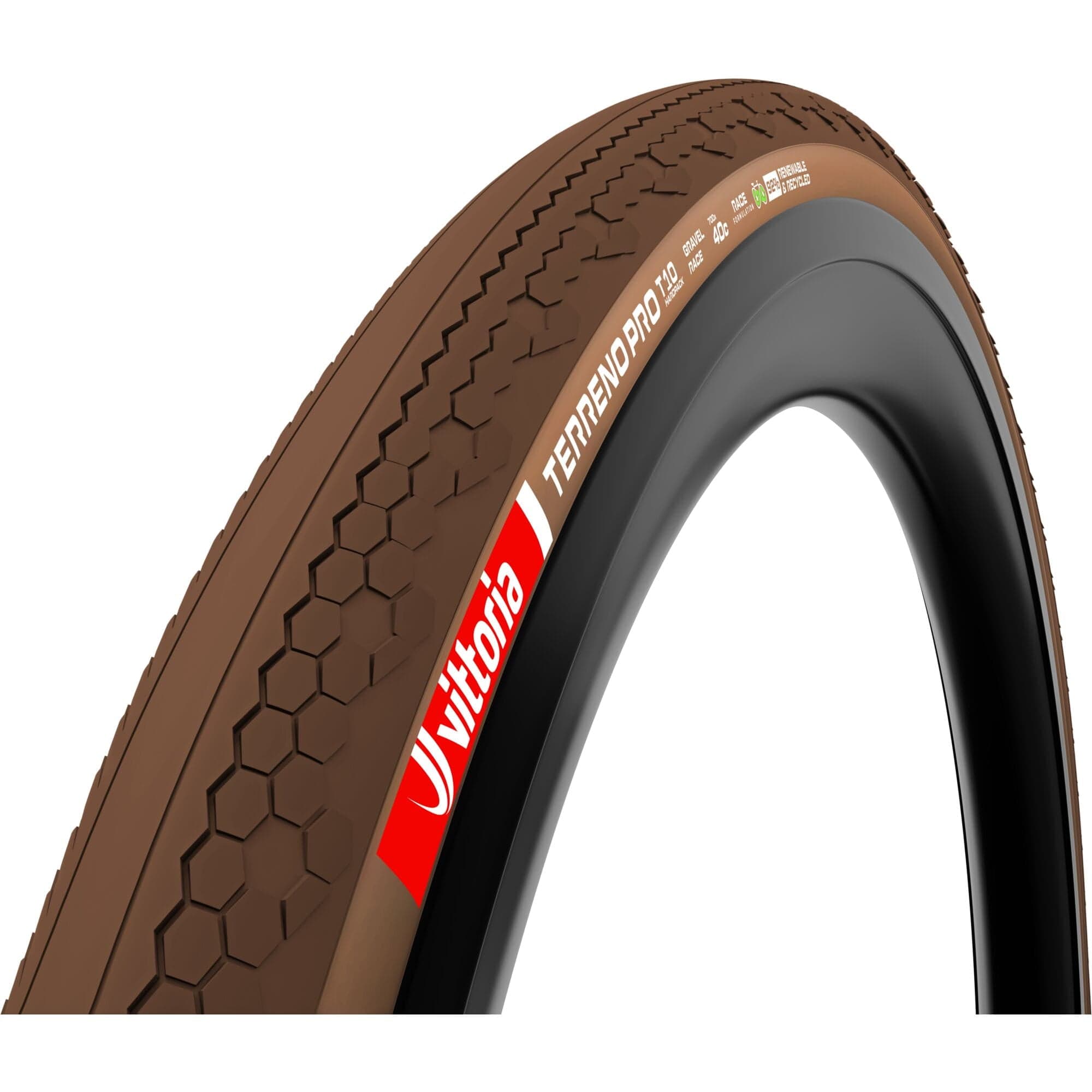 Vittoria Terreno Pro T10 Hardpack Gravel Race Natural Brown Tubeless Ready Tyre - 700c