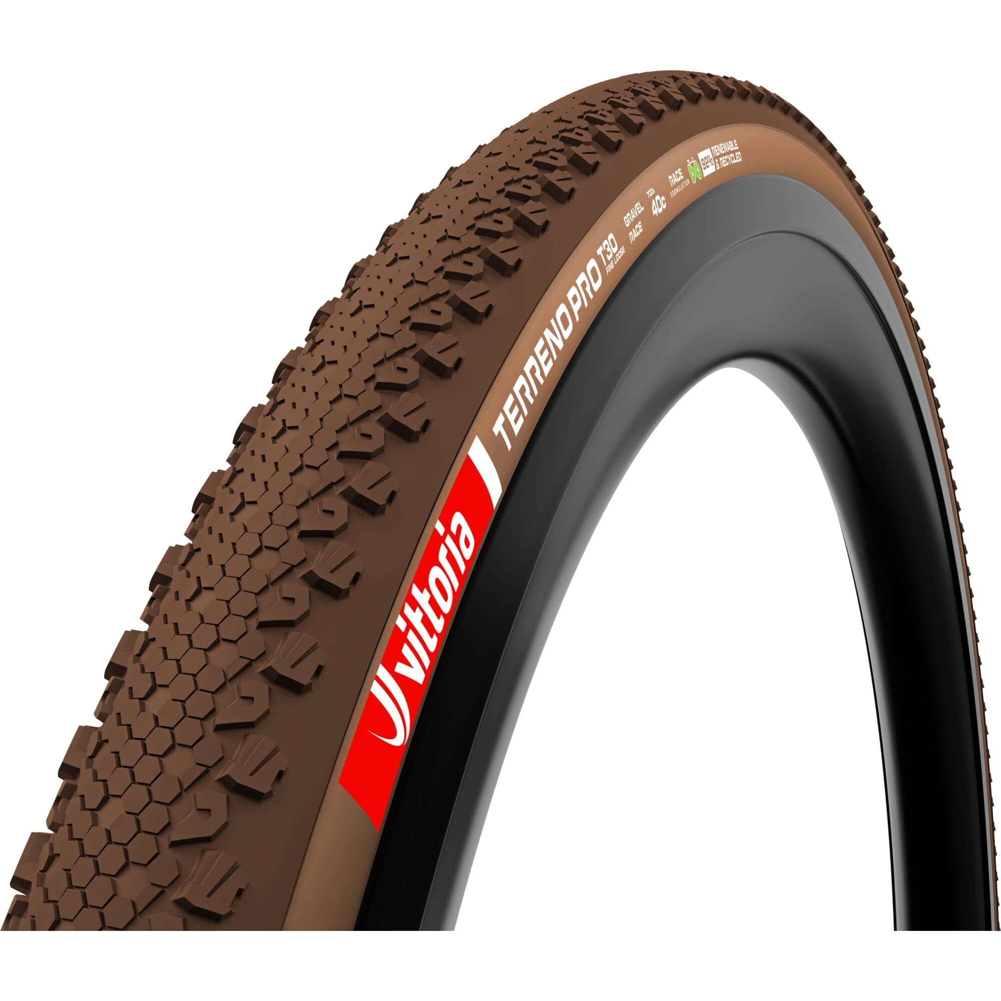 Vittoria Terreno Pro T30 Fine Loose Gravel Race Natural Brown Tubeless Ready Tyre - 700c