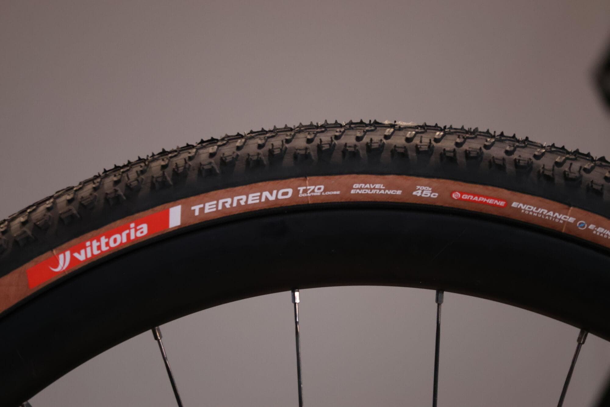 Vittoria Terreno T70 Coarse Loose 700x45c Gravel Endurance Brown G2.0 Tubeless Ready Tyre