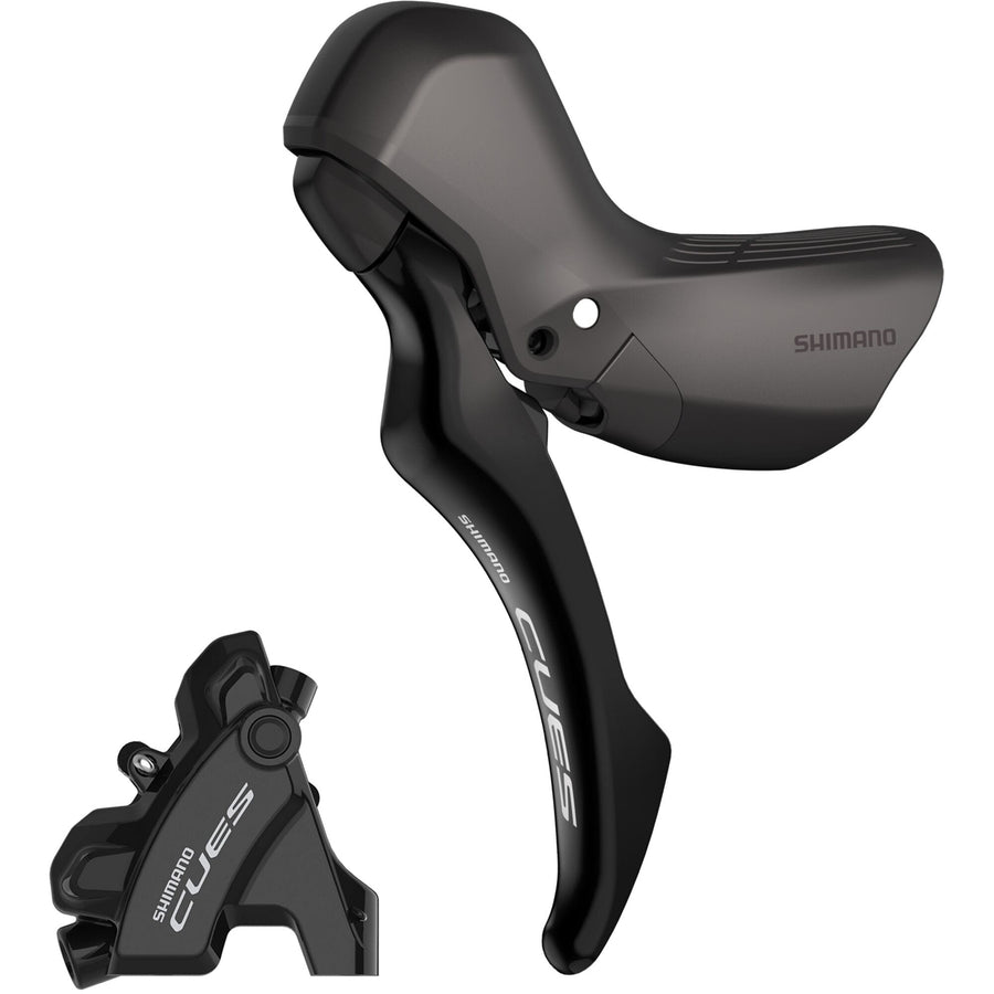 Shimano CUES CUES BL-U4030 hydraulic disc brake lever bled with BR-U6030 calliper; left rear