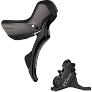 Shimano CUES CUES ST-U4030 bled hydraulic; mechanical STI set; flat mount calliper; RH Front