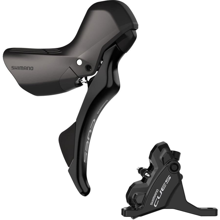 Shimano CUES CUES ST-U4030 bled hydraulic; mechanical STI set; flat mount calliper; RH Front