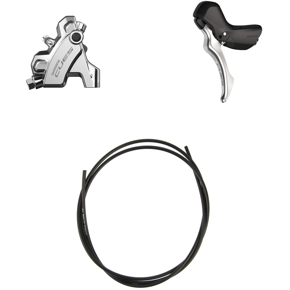 Shimano CUES BL-U6030 CUES hydraulic disc brake lever bled with BR-U6030; left rear; silver