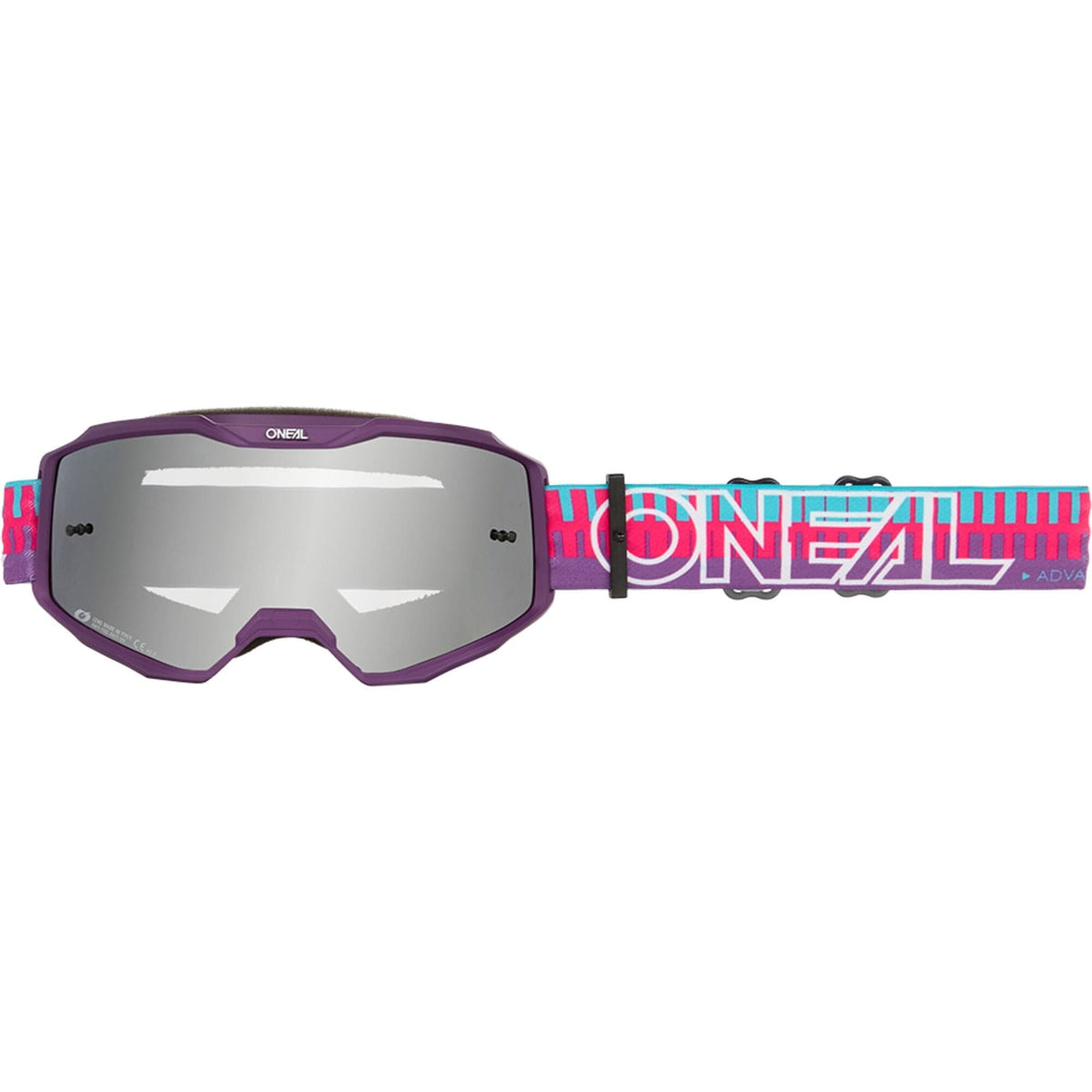 Oneal B-10 Goggle STRIPED pink/purple - clear