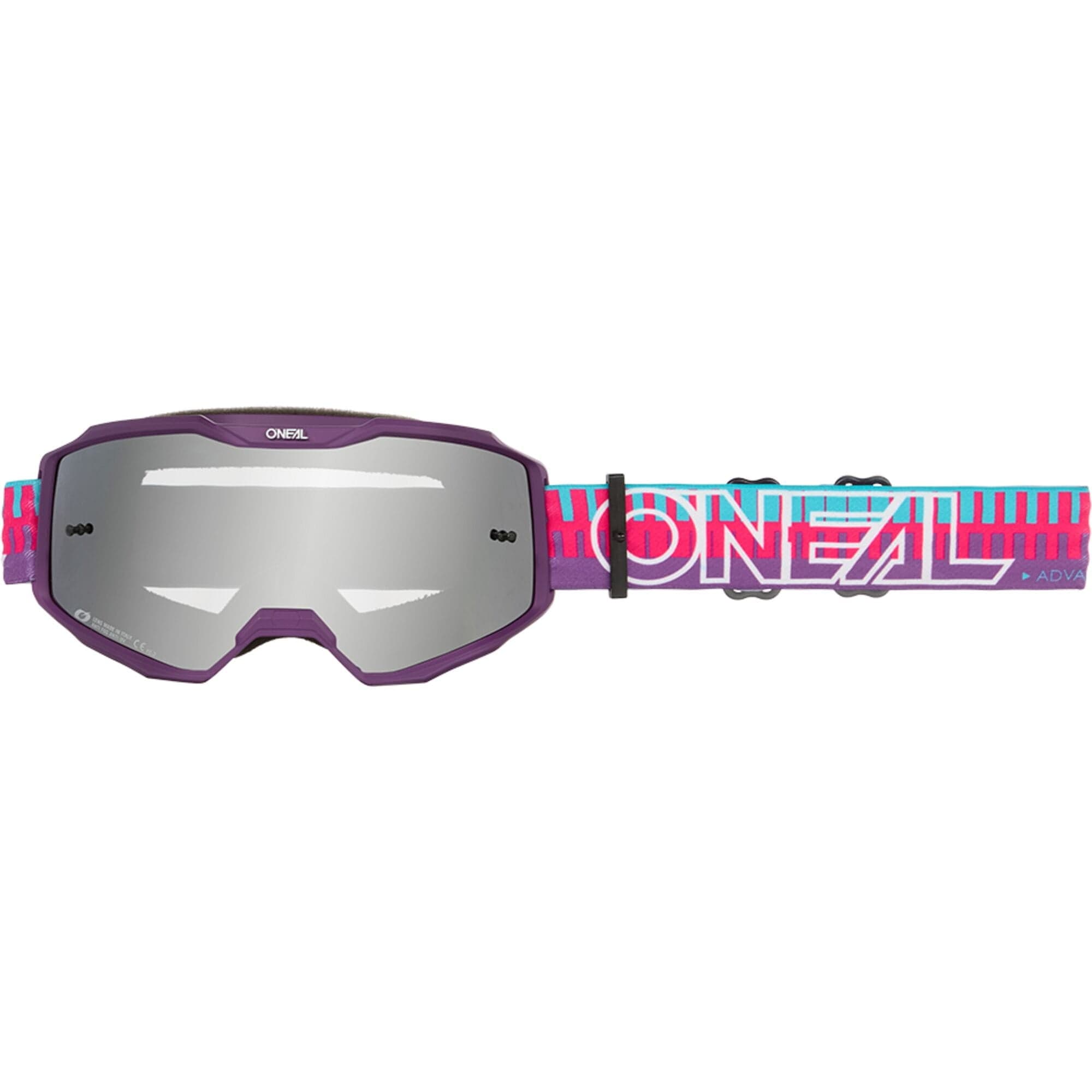 Oneal B-10 Goggle STRIPED pink/purple - clear