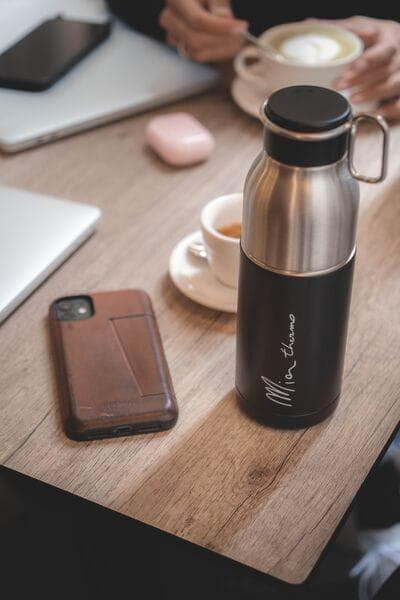 Elite Mia Thermo stainless steel vacuum bottle 550 ml celeste - 12 hours thermal