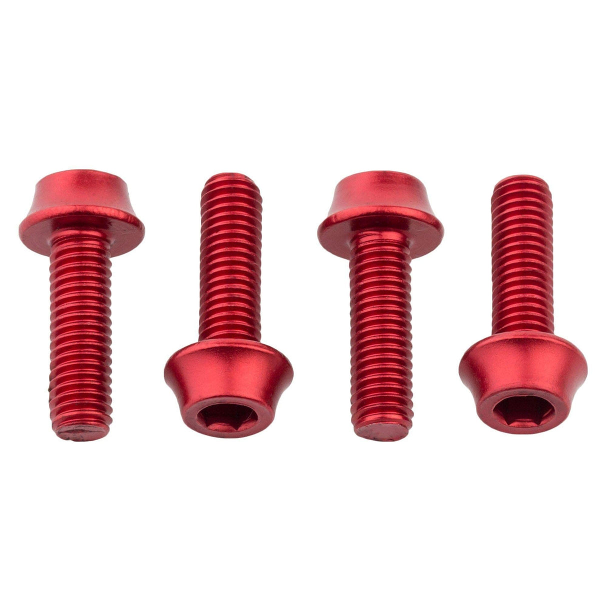 Wolf Tooth Water Bottle Cage Bolts Red / Set of 4