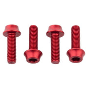 Wolf Tooth Water Bottle Cage Bolts Red / Set of 4