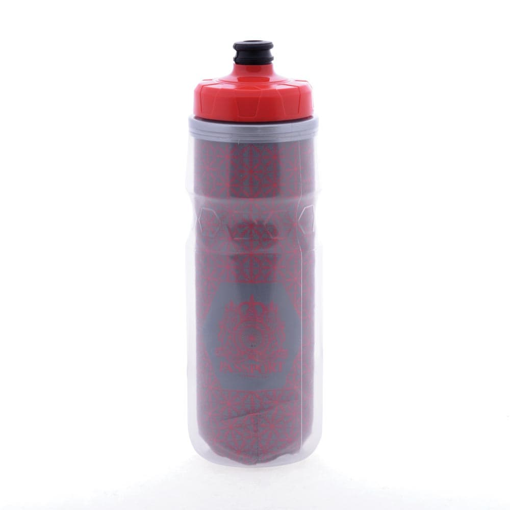 Passport Frostbright Insulated Reflective Water Bottle Silver/Red 550ml