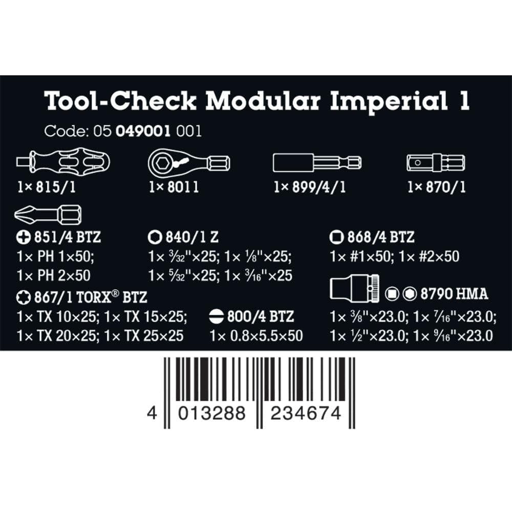 Wera Tools Tool-Check Modular Imperial 1