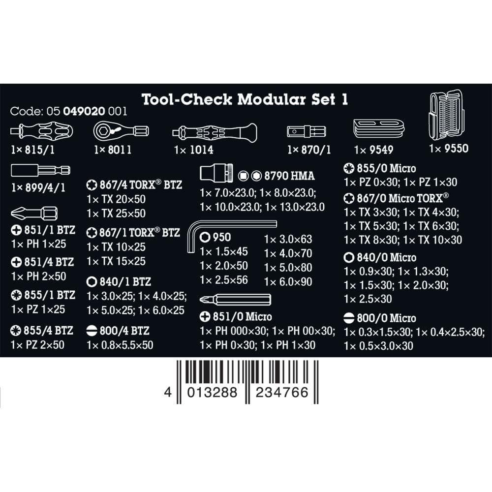 Wera Tools Tool-Check Modular Set 1