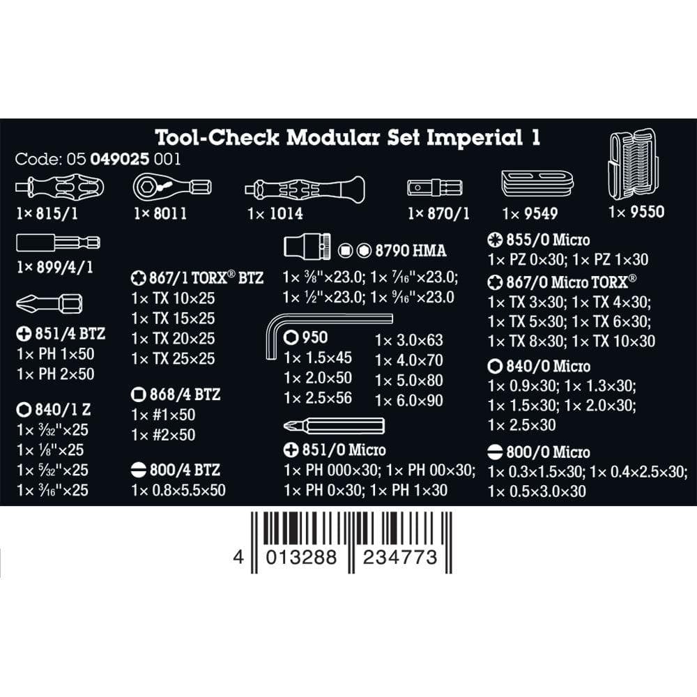 Wera Tools Tool-Check Modular Set Imperial 1