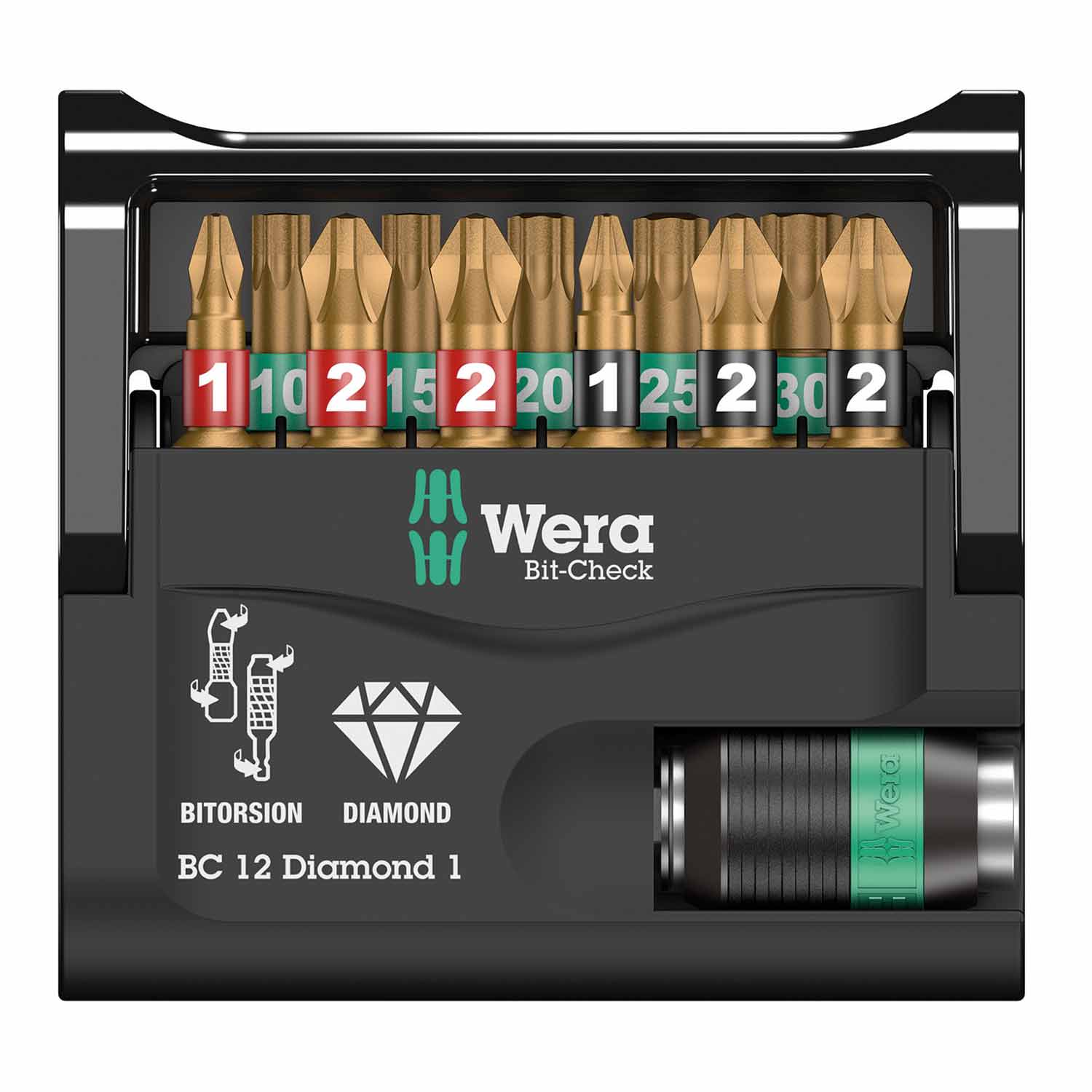 Wera Tools BitSafe BiTorsion Bit Set PZ/PH/SL BDC/BTZ 61pc