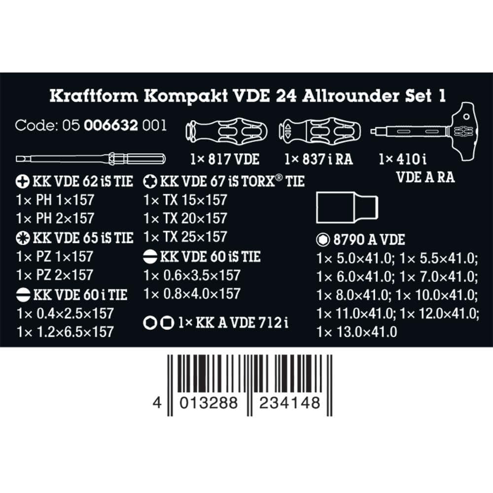Wera Tools Kraftform Kompakt VDE 24 Allrounder 1