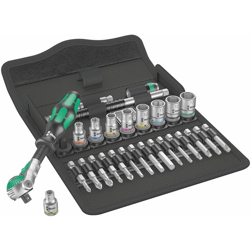 Wera Tools 8100 SA 6 Speed Ratchet Set 1/4 Drive 28pcs