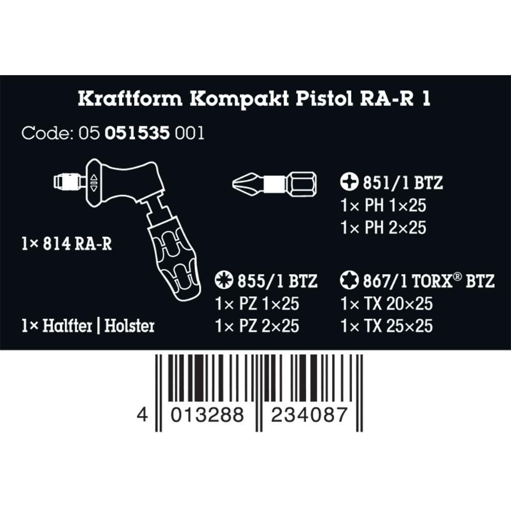 Wera Tools Kraftform Kompakt Pistol Rachet -R 1