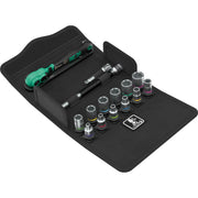 Wera Tools 8100 SA 13 Zyklop Comfort  Ratchet Set 1/4 Drive Metric,15 Pack -  -