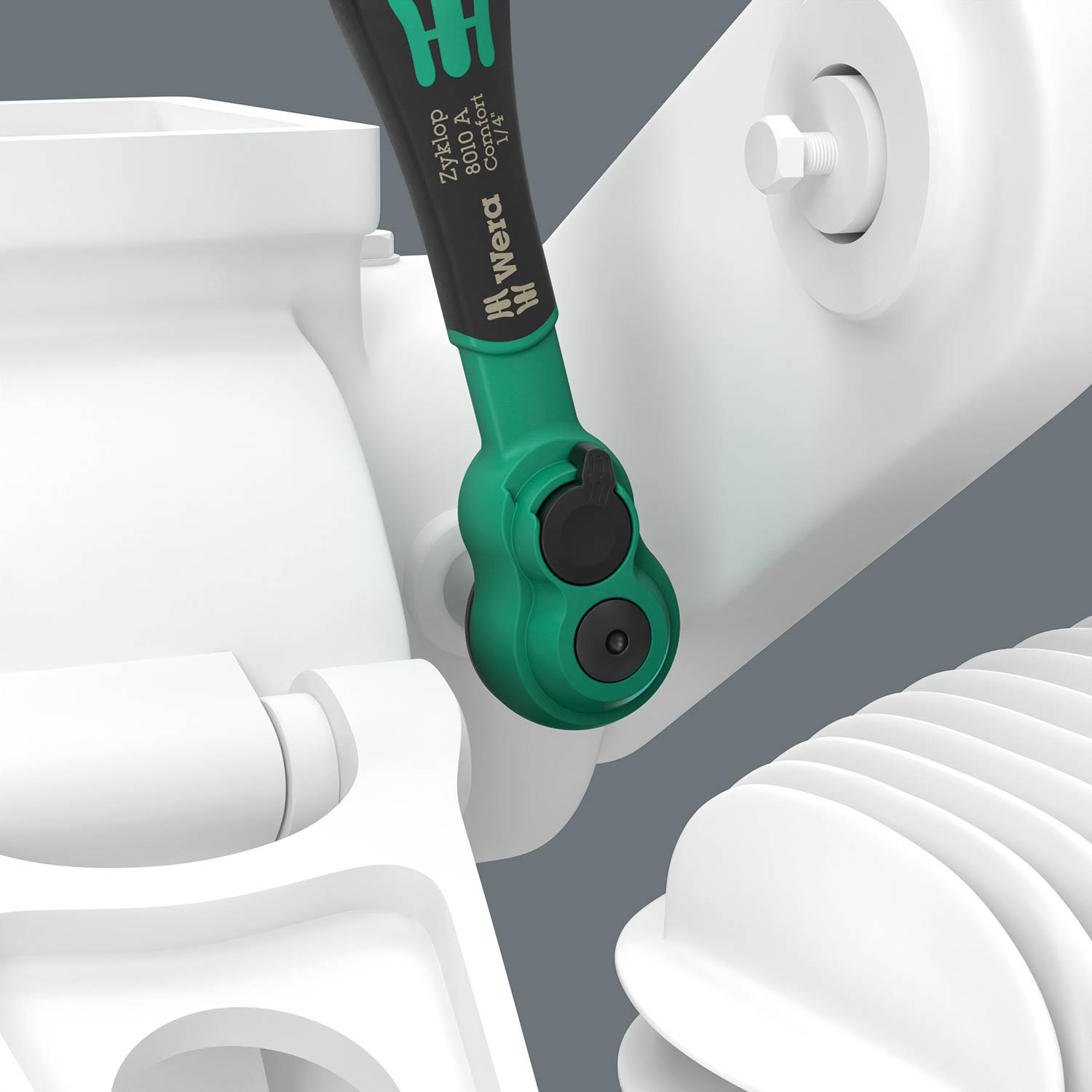 Wera Tools 8100 SA 14 Zyklop Comfort  Ratchet Set 1/4 Drive Metric, 28 Pack -  -