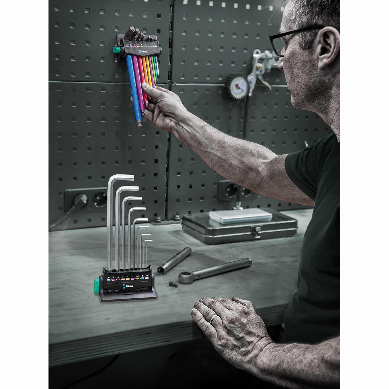 Wera Tools 950/9 SPKL Hex-Plus 3 Workshop Rack 9pc