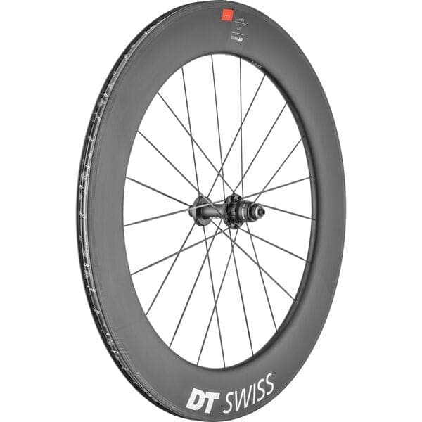 DT Swiss ARC 1100 DICUT wheel; carbon clincher 80 x 17 mm rim; rear