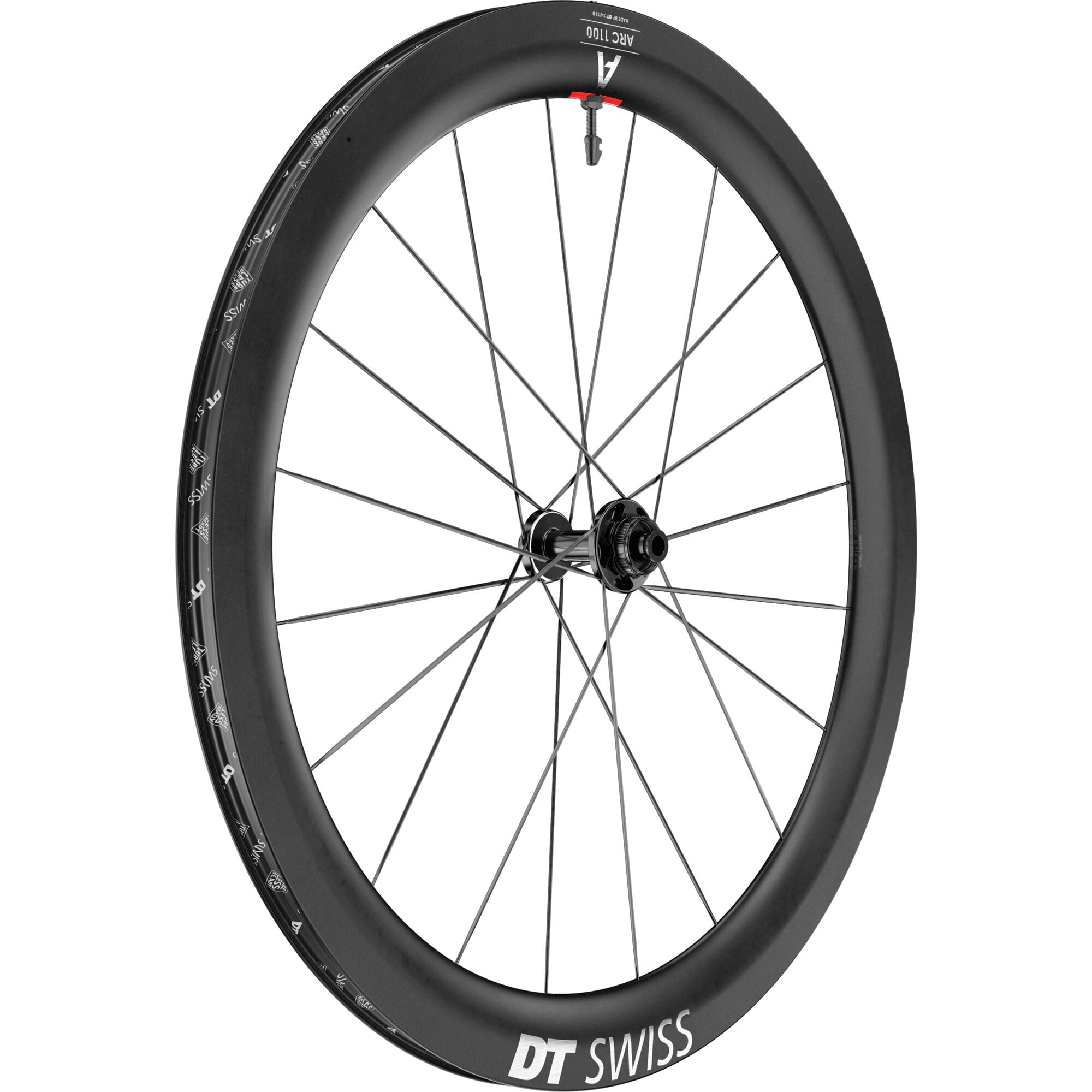 DT Swiss ARC 1100 DICUT disc brake wheel; carbon clincher 55 x 22 mm rim; front