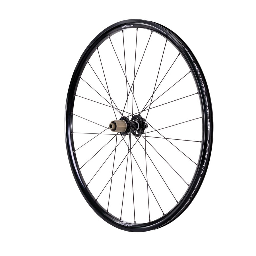 Halo White Line Road Disc Rear, Disc rim on SB IS Disc rear hub, 11sp Shimano, 12x142mm and QR135, 28H
