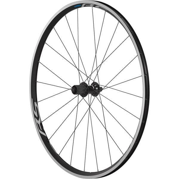 Load image into Gallery viewer, Shimano Tiagra WH-RS100 Clincher Rear Wheel - 9/10/11-speed - 130mm Q/R axle - Black
