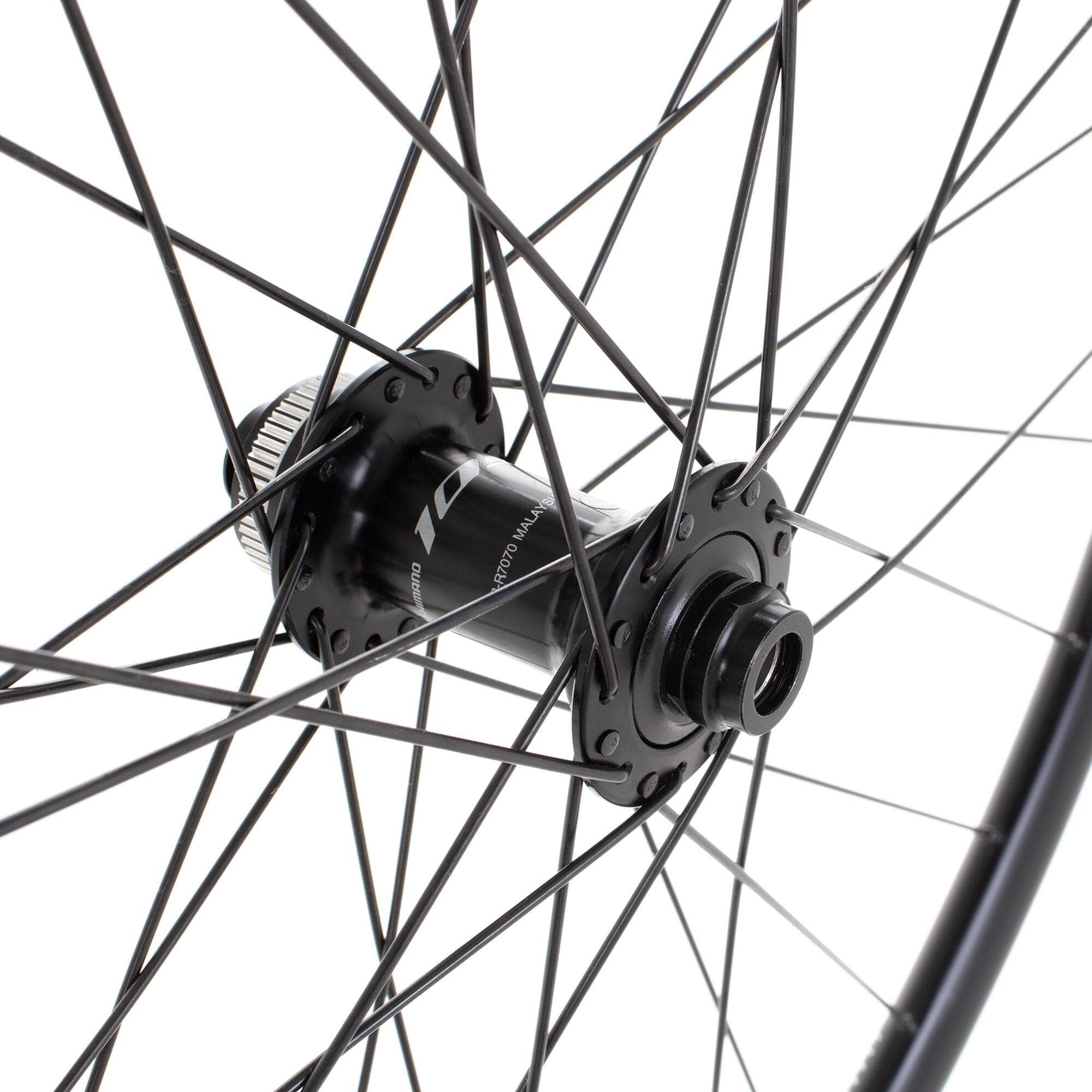 M Part Wheels Road Front Disc Wheel Shimano 105 CL Hub TA 100x12mm DT R 470 Rim black 700c