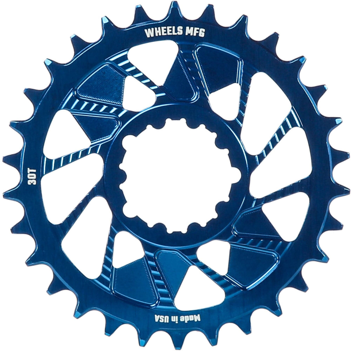 Wheels Manufacturing Blue; Chainring 30T; SRAM 3-Bolt; 3mm; T-Type Chain