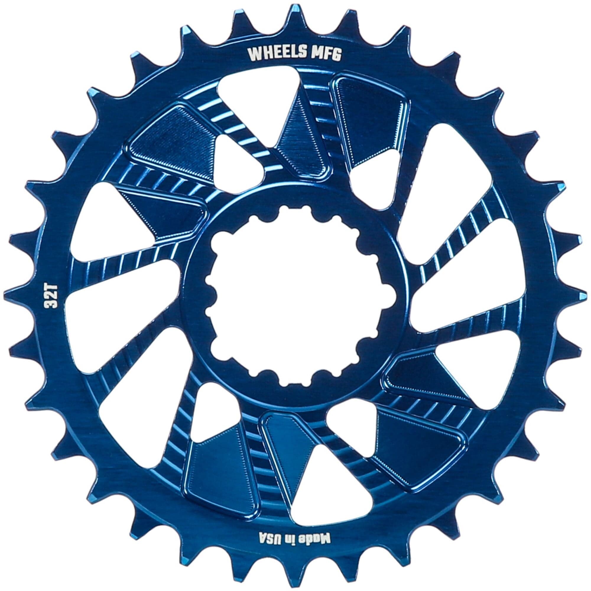 Wheels Manufacturing Blue; Chainring 32T; SRAM 3-Bolt; 3mm; T-Type Chain