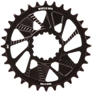 Wheels Manufacturing Black; Chainring 34T; SRAM 3-Bolt; 3mm; T-Type Chain