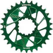 Wheels Manufacturing Green; Chainring 30T; Shimano Direct Mount; 1.5mm Inboard; HG+ Chain