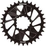 Wheels Manufacturing Black; Chainring 32T; SRAM 3-Bolt; 3mm; Hyperglide+ Chain
