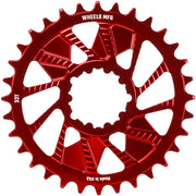Wheels Manufacturing Red; Chainring 32T; Shimano Direct Mount; 1.5mm Inboard; HG+ Chain