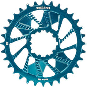 Wheels Manufacturing Teal; Chainring 32T; Shimano Direct Mount; 1.5mm Inboard; HG+ Chain
