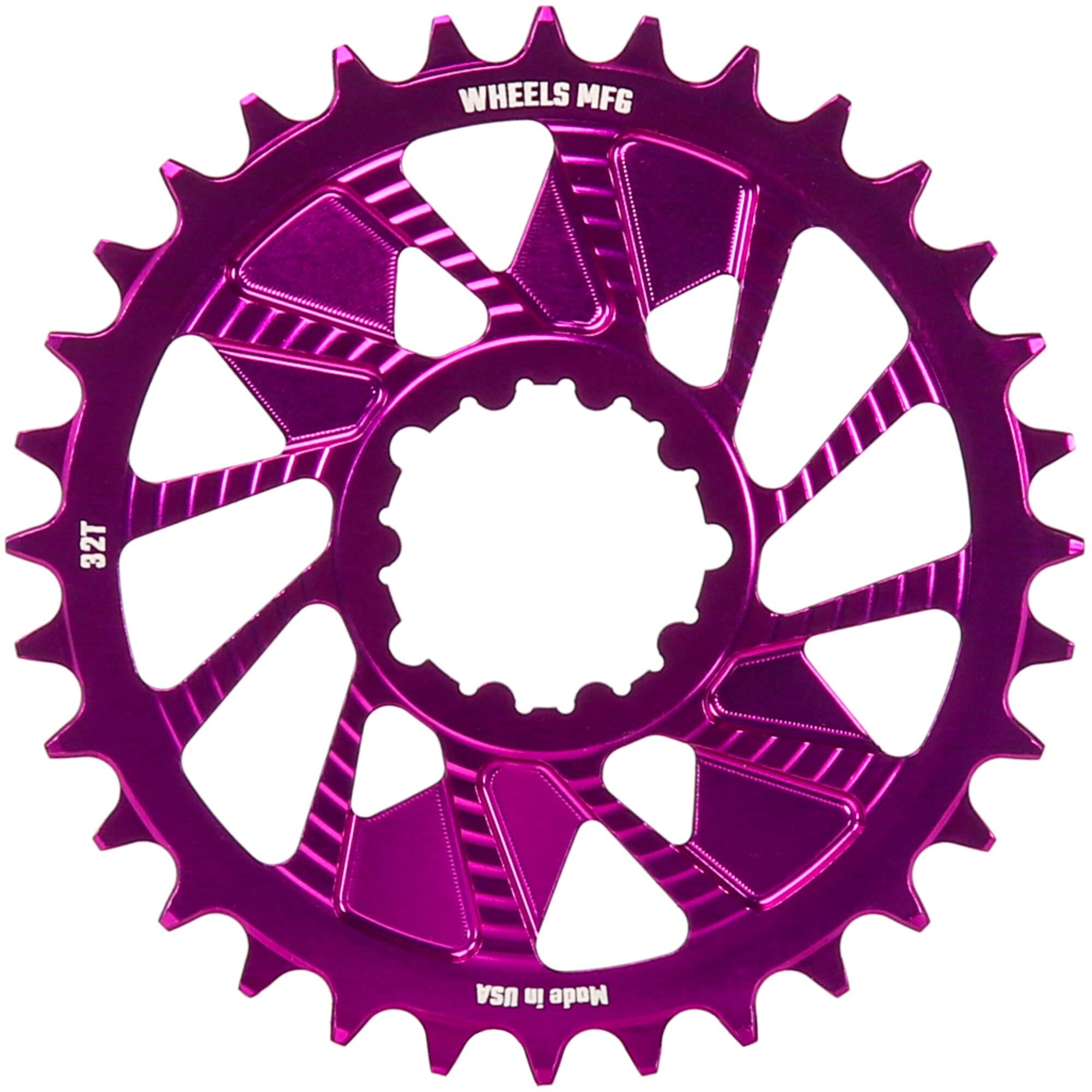 Wheels Manufacturing Purple; Chainring 32T; Shimano Direct Mount; 1.5mm Outboard; HG+ Chain
