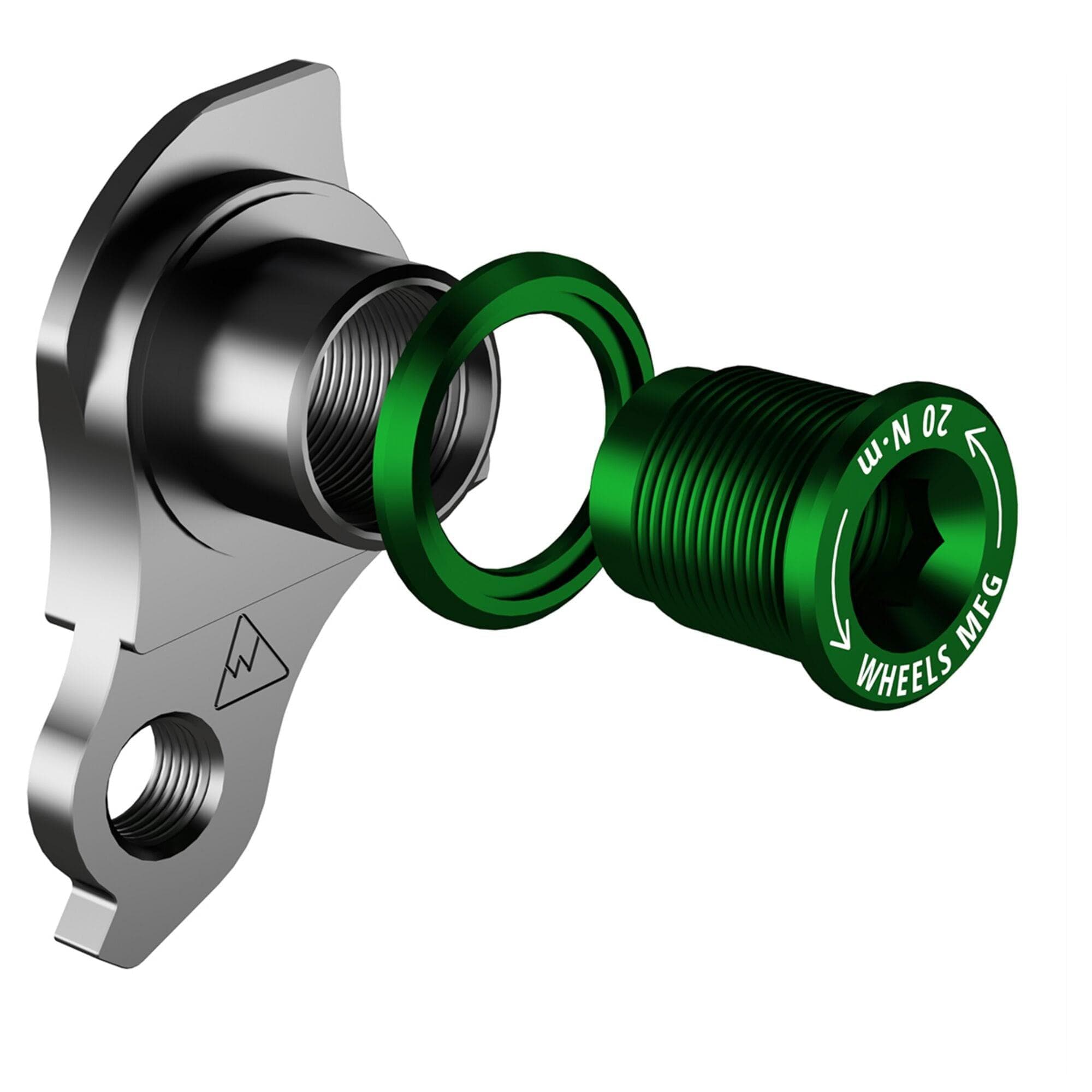Wheels-Manufacturing-Replaceable-Derailleur-Hanger-/-Dropout-4049---Green-Bolt---UDH