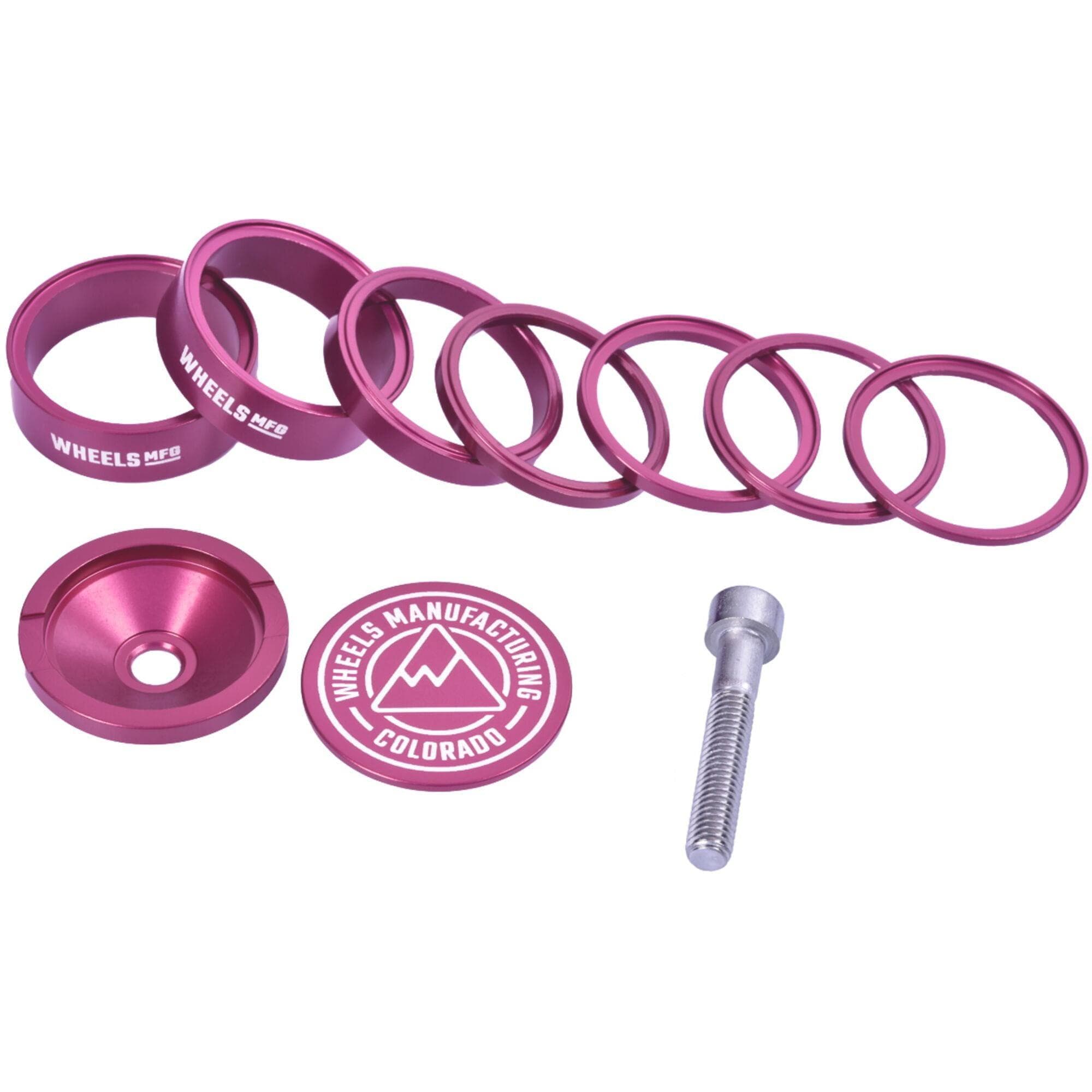 Wheels-Manufacturing-Pro-StackRight-Headset-Spacer-Kit---Pink