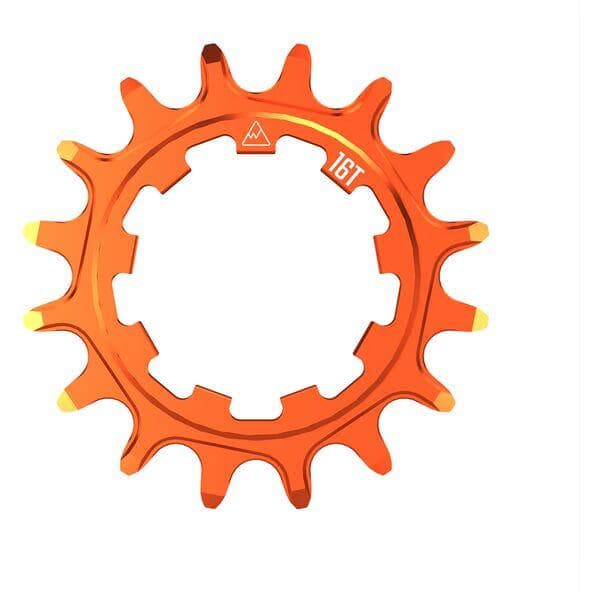 Wheels Manufacturing Solo-XD 16ÿTooth Cog, 7075 aluminum, Orange