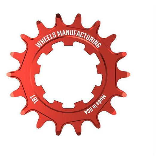 Wheels Manufacturing Solo-XD 18?Tooth Cog; 7075 aluminum; Red