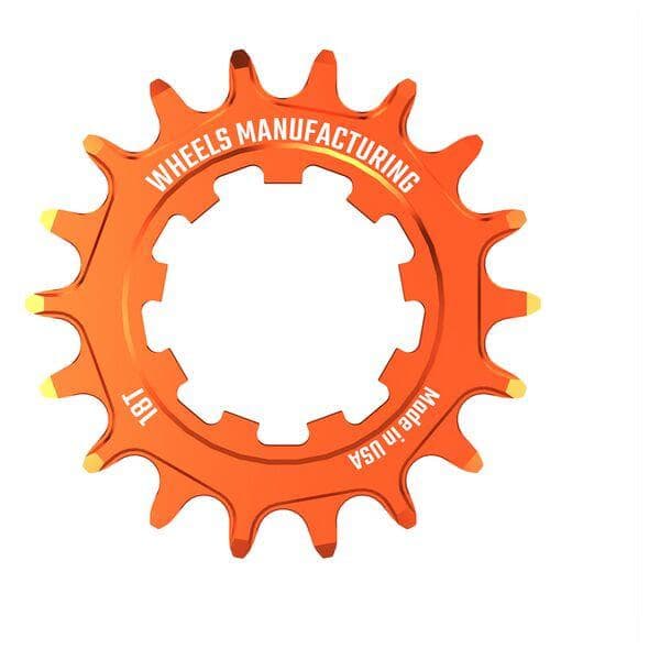 Wheels Manufacturing Solo-XD 18ÿTooth Cog, 7075 aluminum, Orange